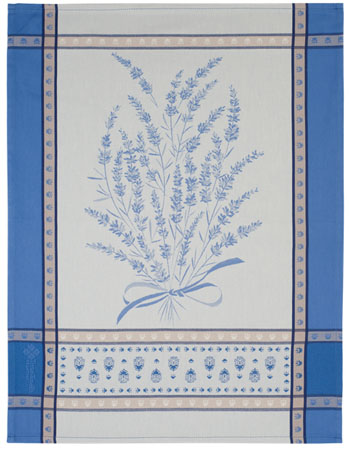 Set of 3 Jacquard dish cloths (Grignan. blue) - Click Image to Close